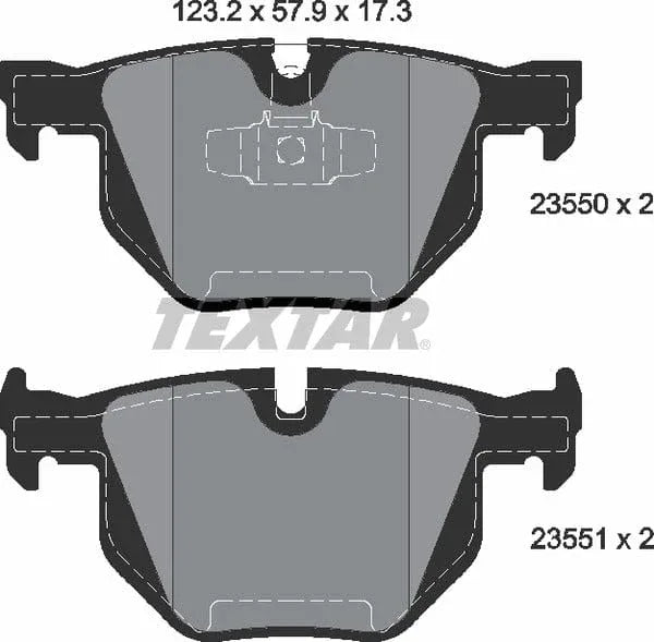 Textar Brake Pads Set Brake Pads Full Set Of 4 Rear 2355001 - image 5