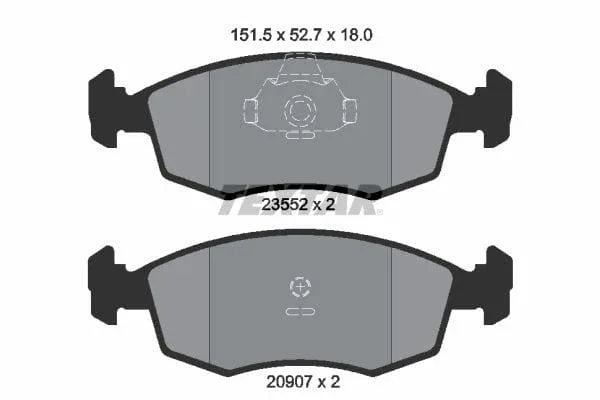 Textar Brake Pads Full Set Of 4 Front 2355202 - image 4