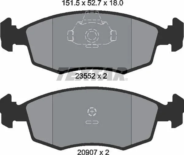 Textar Brake Pads Full Set Of 4 Front 2355202 - image 5