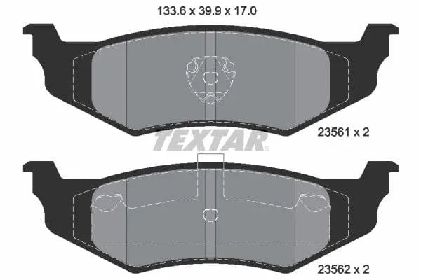 Textar Brake Pads Set Brake Pads Full Set Of 4 Rear 2356102 - image 4