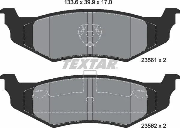Textar Brake Pads Set Brake Pads Full Set Of 4 Rear 2356102 - image 5