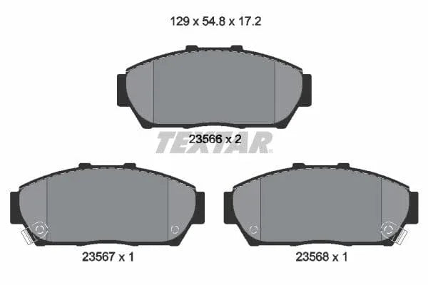 Textar Brake Pads Full Set Of 4 Front 2356601 - image 4