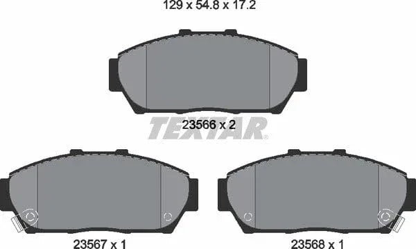 Textar Brake Pads Full Set Of 4 Front 2356601 - image 5