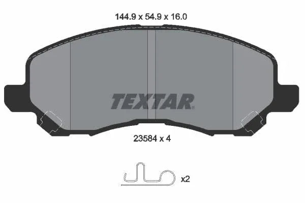 Textar Brake Pads Full Set Of 4 Front 2358401 - image 4
