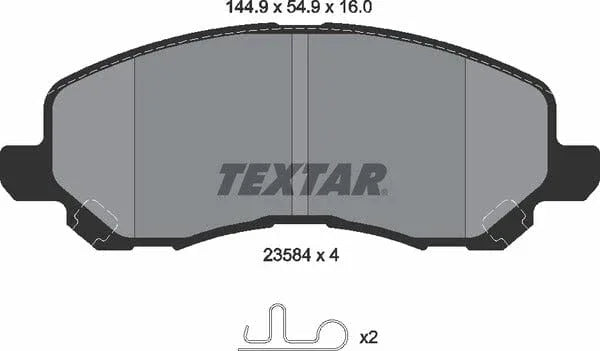 Textar Brake Pads Full Set Of 4 Front 2358401 - image 5