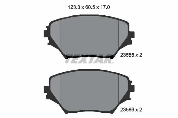 Textar Brake Pads Full Set Of 4 Front 2358501 - image 4