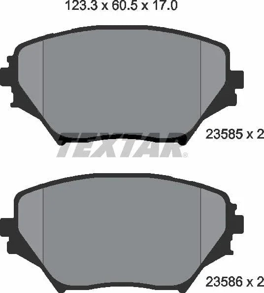 Textar Brake Pads Full Set Of 4 Front 2358501 - image 5