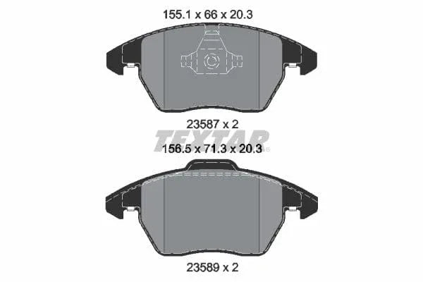 Textar Brake Pads Full Set Of 4 Front 2358704 - image 4