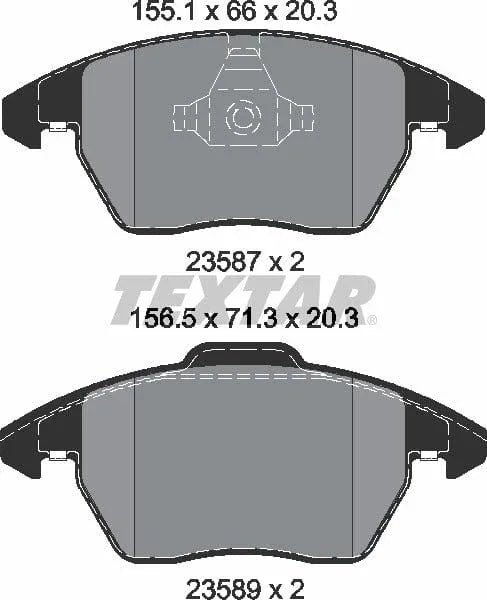 Textar Brake Pads Full Set Of 4 Front 2358704 - image 5