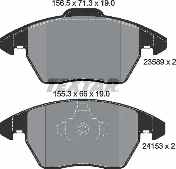 Textar Brake Pads Full Set Of 4 Front 2358901 - image 5