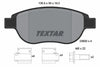 Textar Brake Pads Full Set Of 4 Front With Brake Caliper Screws 2360001 thumbnail