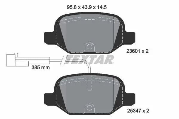 Textar Brake Pads Set Brake Pads Full Set Of 4 Rear 2360104 - image 4