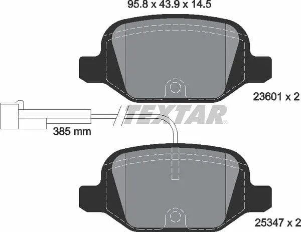 Textar Brake Pads Set Brake Pads Full Set Of 4 Rear 2360104 - image 5