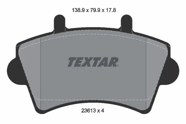 Textar Brake Pads Full Set Of 4 Front 2361301 - image 4