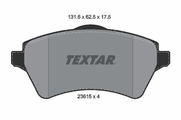 Textar Brake Pads Full Set Of 4 Front 2361501 - image 4