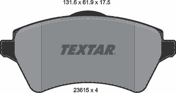 Textar Brake Pads Full Set Of 4 Front 2361501 - image 5