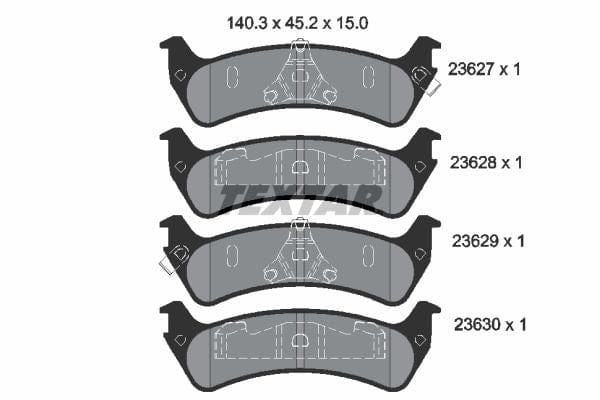 Textar Brake Pads Set Brake Pads Full Set Of 4 Rear 2362701 - image 4