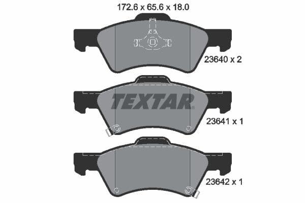 Textar Brake Pads Full Set Of 4 Front 2364001 - image 4
