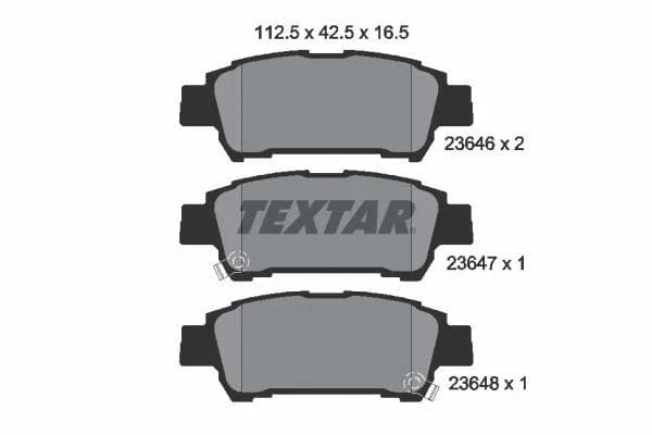 Textar Brake Pads Set Brake Pads Full Set Of 4 Rear 2364601 - image 4