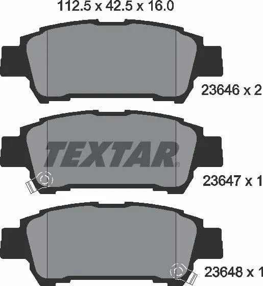 Textar Brake Pads Set Brake Pads Full Set Of 4 Rear 2364601 - image 5