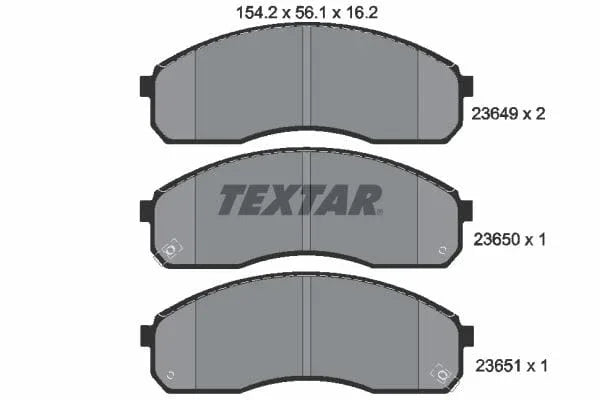 Textar Brake Pads Full Set Of 4 Front 2364901 - image 4