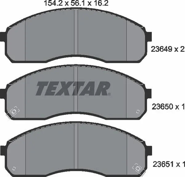 Textar Brake Pads Full Set Of 4 Front 2364901 - image 5