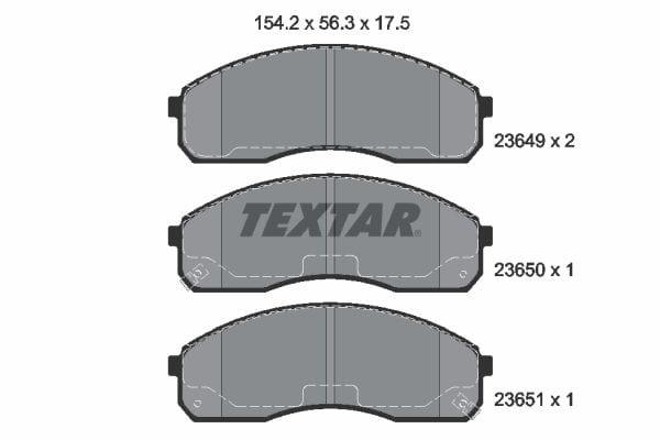 Textar Brake Pads Full Set Of 4 Front 2364904 - image 4