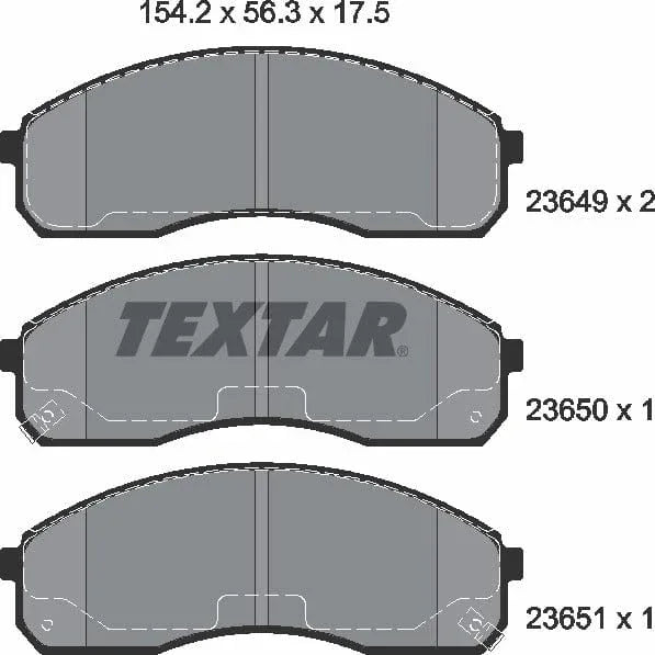 Textar Brake Pads Full Set Of 4 Front 2364904 - image 5