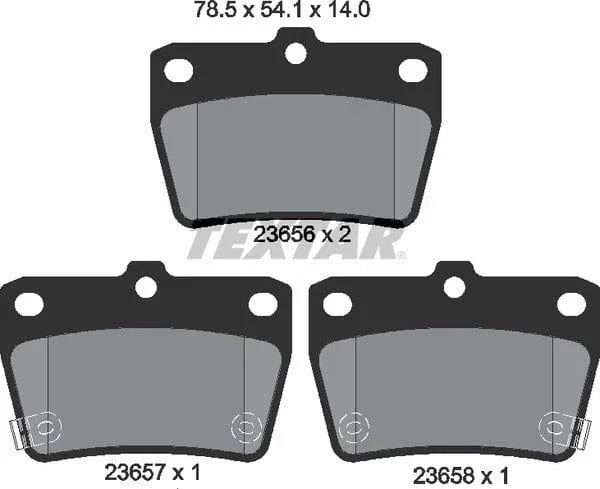 Textar Brake Pads Set Brake Pads Full Set Of 4 Rear 2365601 - image 5