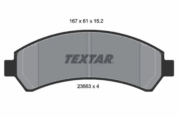 Textar Brake Pads Full Set Of 4 Front 2366301 - image 4