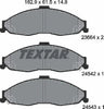 Textar Brake Pads Full Set Of 4 Front 2366401 thumbnail