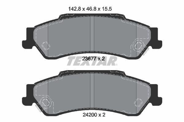 Textar Brake Pads Set Brake Pads Full Set Of 4 Rear 2367701 - image 4