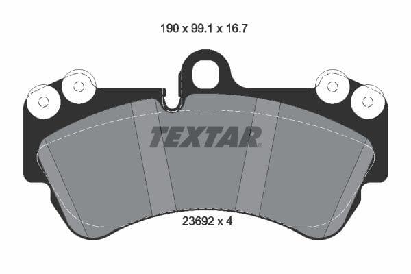 Textar Brake Pads Full Set Of 4 Front With Counterweights 2369202 - image 4