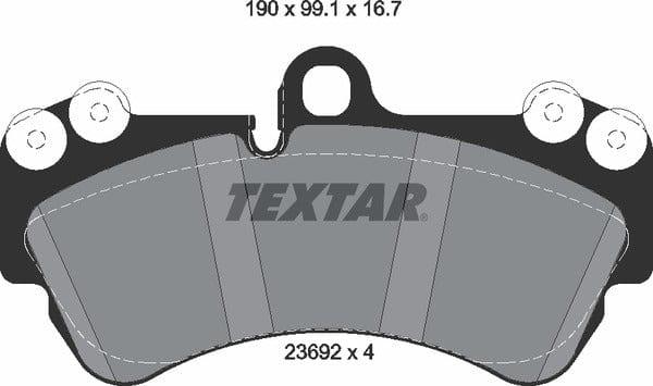 Textar Brake Pads Full Set Of 4 Front With Counterweights 2369202 - image 5