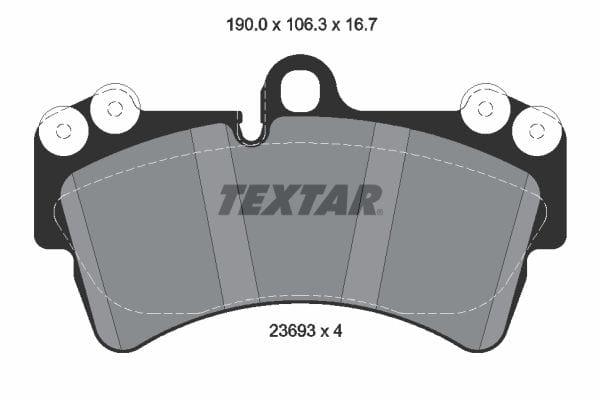 Textar Brake Pads Full Set Of 4 Front With Counterweights 2369302 - image 4
