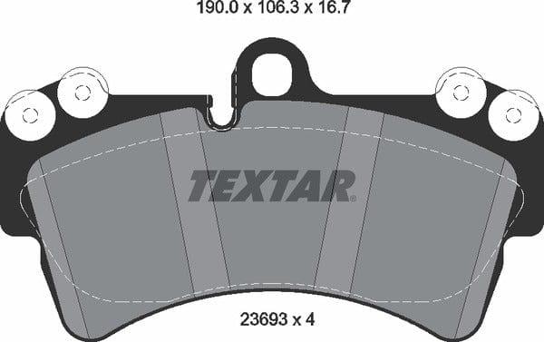 Textar Brake Pads Full Set Of 4 Front With Counterweights 2369302 - image 5