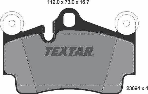Textar Brake Pads Full Set Of 4 Rear With Counterweights 2369402 - image 5