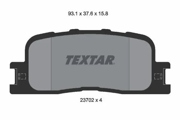 Textar Brake Pads Set Brake Pads Full Set Of 4 Rear 2370201 - image 4