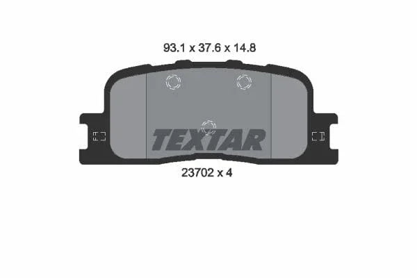 Textar Brake Pads Set Brake Pads Full Set Of 4 Rear 2370205 - image 4