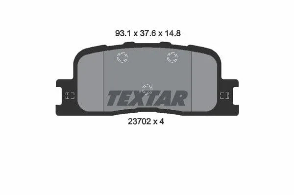 Textar Brake Pads Set Brake Pads Full Set Of 4 Rear 2370205 - image 5