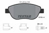 Textar Brake Pads Full Set Of 4 Front With Brake Caliper Screws With Accessories 2370803 thumbnail