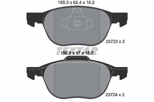 Textar Brake Pads Full Set Of 4 Front 2372301 - image 4