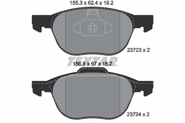 Textar Brake Pads Full Set Of 4 Front 2372301 - image 5