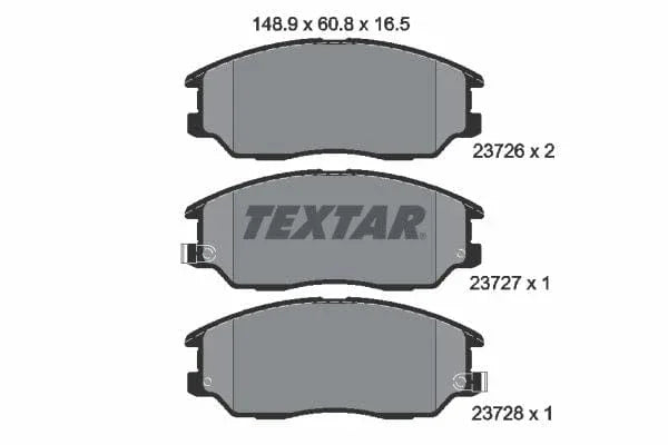 Textar Brake Pads Full Set Of 4 Front 2372601 - image 4