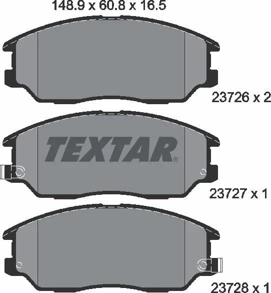 Textar Brake Pads Full Set Of 4 Front 2372601 - image 5