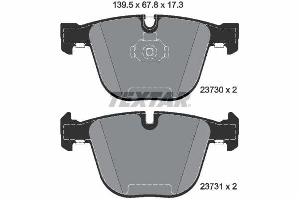 Textar Brake Pads Set Brake Pads Full Set Of 4 Rear 2373001 - image 4