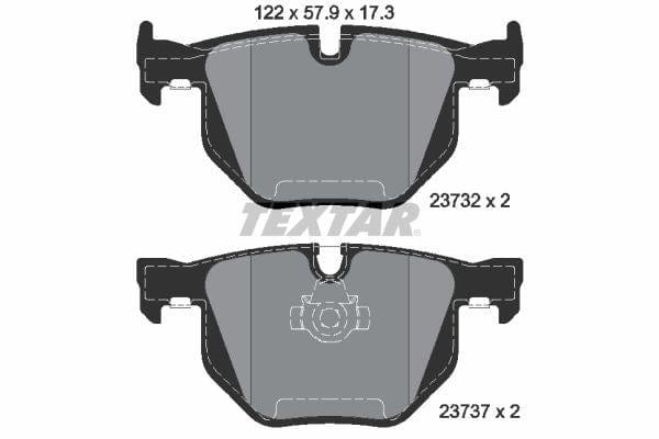 Textar Brake Pads Set Brake Pads Full Set Of 4 Rear 2373201 - image 4