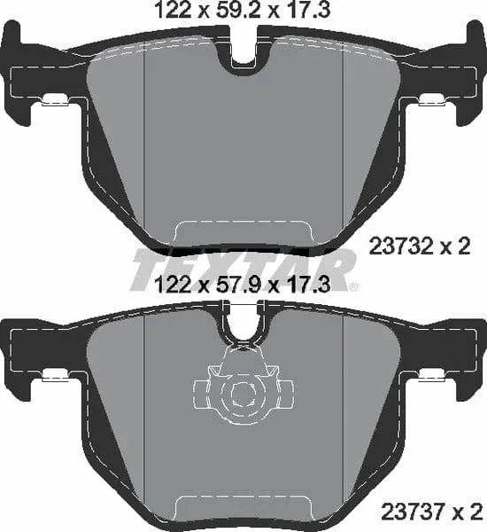 Textar Brake Pads Set Brake Pads Full Set Of 4 Rear 2373201 - image 5