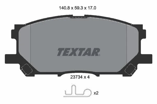Textar Brake Pads Full Set Of 4 Front 2373401 - image 4