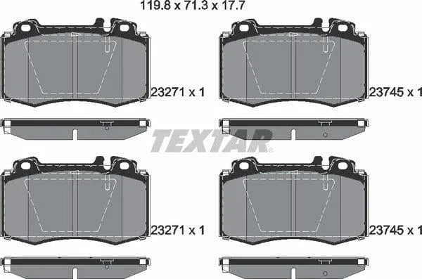 Textar Brake Pads Full Set Of 4 Front 2374502 - image 5
